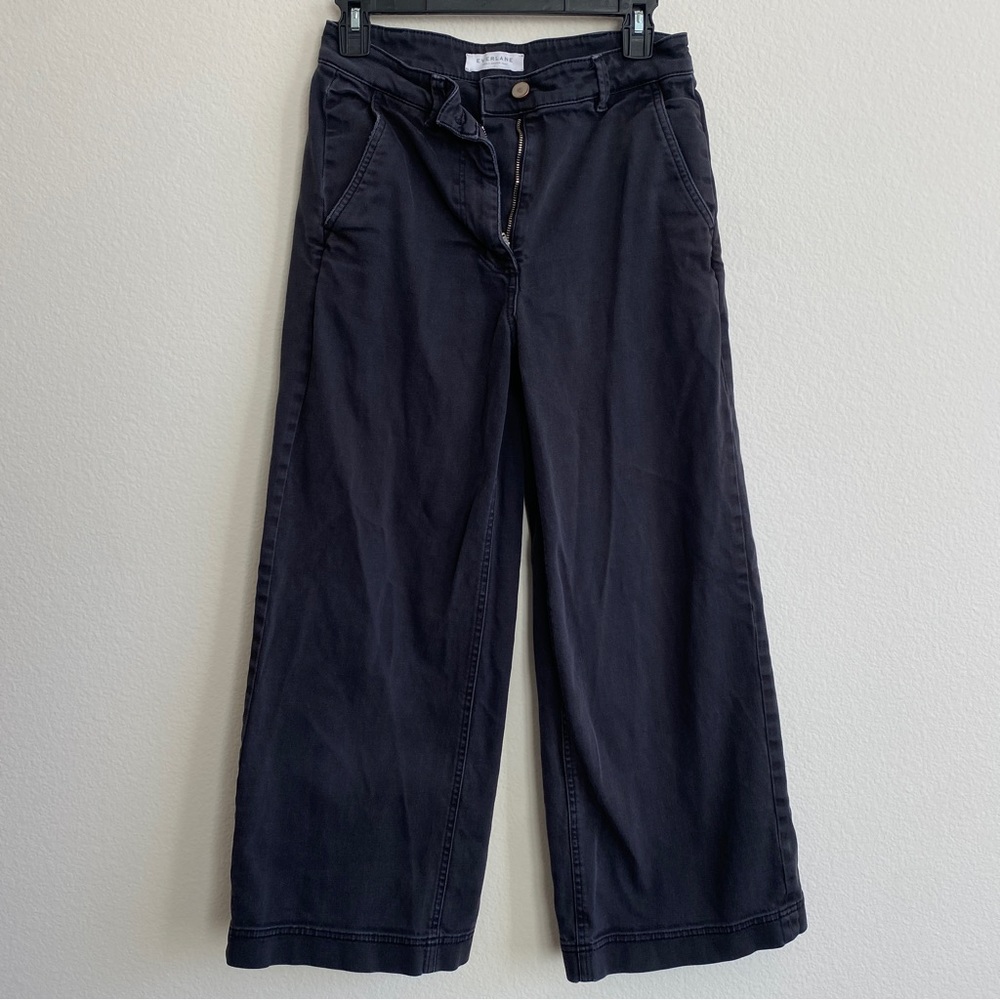 Everlane Black High Waisted Wide-Leg Jeans